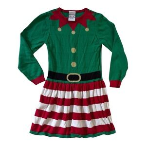Holiday Elf Dress for‎ Kids - Green and Red
